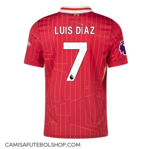 Camisa de time de futebol Liverpool Luis Diaz #7 Replicas 1º Equipamento 2024-25 Manga Curta